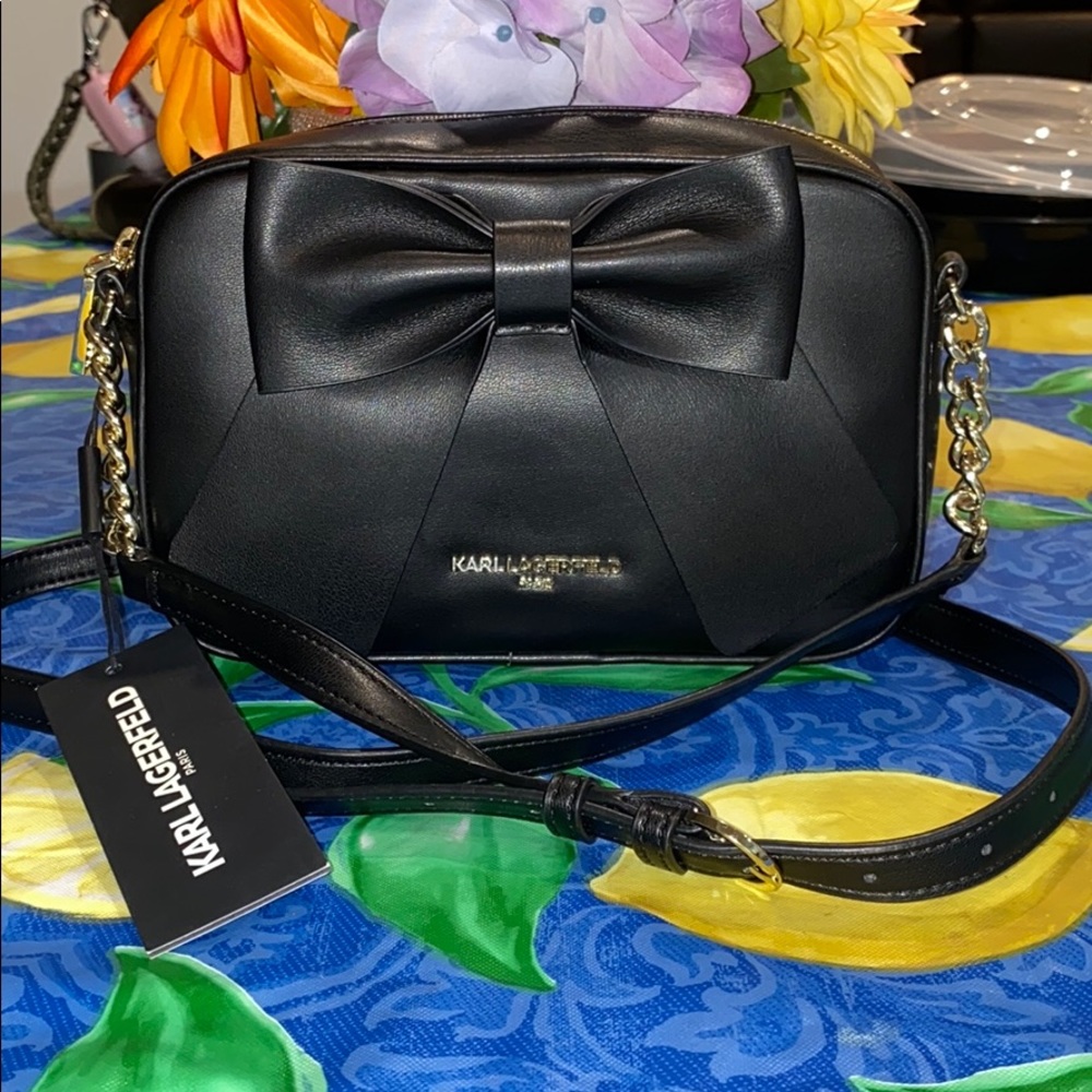 Karl Lagerfeld Paris Kris FARA PU Bow Crossbody
